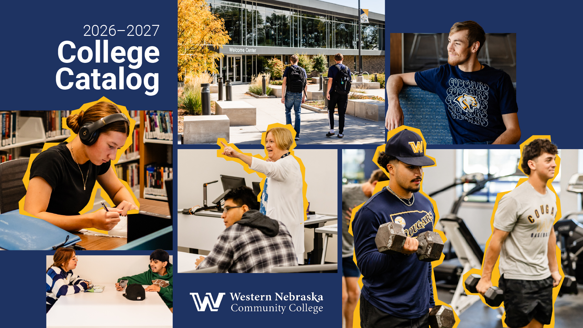 Collage of WNCC classroom images. Title reads "2026-2027 College Catalog